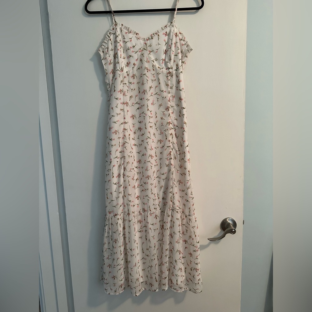 Floral Fitted Maxi Dress with pretty details
